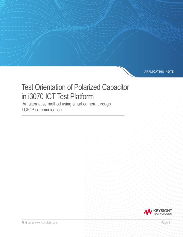 Polarized Capacitor Orientation Test in ICT Test Platform PDF Asset